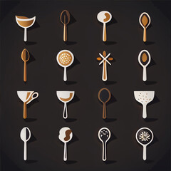 Spoons icons created witch Generative AI technology