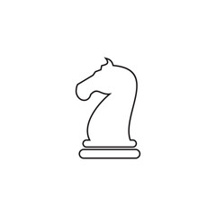 Chess knight  icon vector illustration symbol