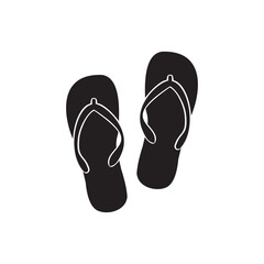 Beach slippers icon. Vector design.