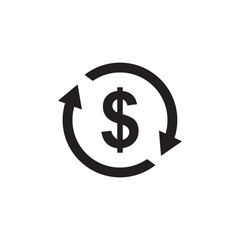 Currency exchange icon vector illustration symbol