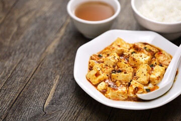 Chinese mala tofu ( numbing and spicy bean curd)