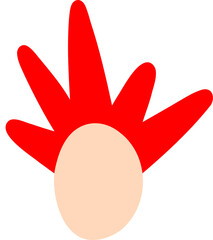 Red punk grunge hairstyle