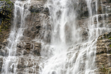 Fototapeta na wymiar Mountain waterfall near Murren, Switzerland