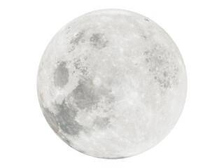 Super Moon Closeup Show the Details of Lunar Surface.