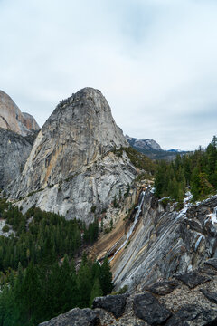 Liberty Cap granite dome in Yosemite National Park
