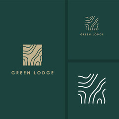 Capenter industry logo design - wood log, timber plank wood, woodwork handyman, wood house builder. simple minimalist icon.