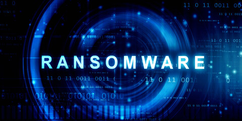 2d illustration ransomware computer virus