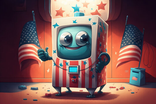 Concept for election campaign, voting theme and president elections in america