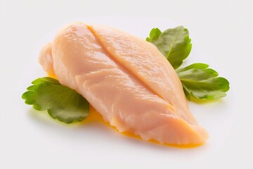 Raw chicken fillet. Generative AI