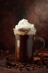 Coffee with whipped cream.