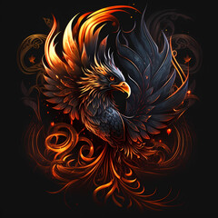 Fototapeta premium Phoenix On Fire