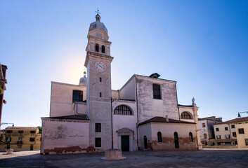 Obraz premium Venice, Italy. View of the historic church.