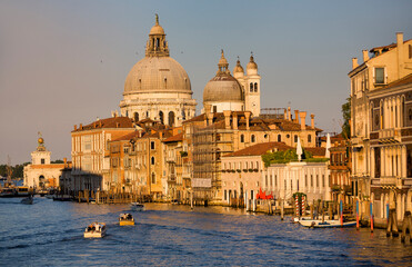 Fototapeta na wymiar View towards the Basilica of Santa Maria della Salute.Venice,Italy.