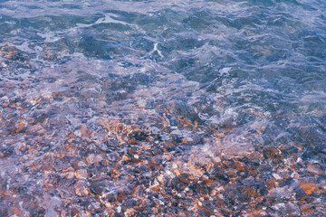 water background with pebbles