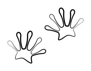 Obraz premium Lizard tracks icon. Element of animal track for mobile concept and web apps. Hand drawn Lizard tracks icon can be used for web and mobile on white background