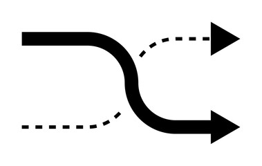 shuffle, arrow, right, navigation icon. Element of direction icon. Signs and symbols collection icon for websites, web design, mobile app on white background