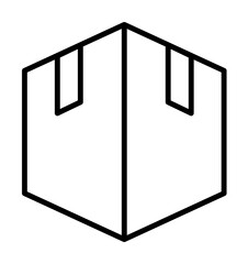 Box closed icon. Simple line, outline of packaging icons for ui and ux, website or mobile application on white background