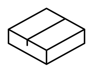 Box closed icon. Simple line, outline of packaging icons for ui and ux, website or mobile application on white background
