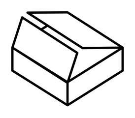 Box opened icon. Simple line, outline of packaging icons for ui and ux, website or mobile application on white background