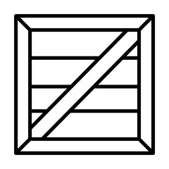 Box closed icon. Simple line, outline of packaging icons for ui and ux, website or mobile application on white background