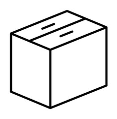 Box closed icon. Simple line, outline of packaging icons for ui and ux, website or mobile application on white background