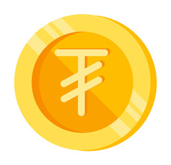 Tugrik, coin, money color icon. Element of color finance signs. Premium quality graphic design icon. Signs and symbols collection icon for websites, web design on white background