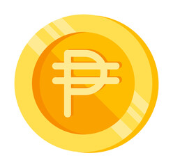 Philippine peso, coin, money color icon. Element of color finance signs. Premium quality graphic design icon. Signs and symbols collection icon for websites, web design on white background