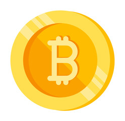 Bitcoin, coin, money color icon. Element of color finance signs. Premium quality graphic design icon. Signs and symbols collection icon for websites, web design on white background