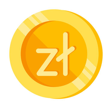 Zloty, coin, money color icon. Element of color finance signs. Premium quality graphic design icon. Signs and symbols collection icon for websites, web design on white background