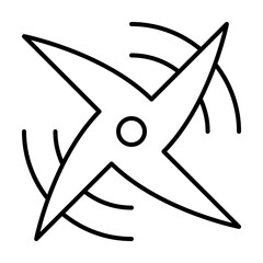 propeller field outline icon on light background