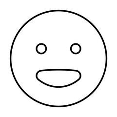 Fototapeta premium Happy, emotions icon. Simple line, outline expression of mood icons for ui and ux, website or mobile application on white background