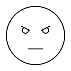 Angry, emotions icon. Simple line, outline expression of mood icons for ui and ux, website or mobile application on white background