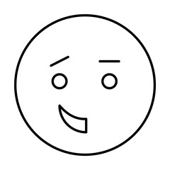 Surprised, smiling, emotions icon. Simple line, outline expression of mood icons for ui and ux, website or mobile application on white background