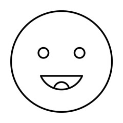 Fototapeta premium Happy smiling, tongue, emotions icon. Simple line, outline expression of mood icons for ui and ux, website or mobile application on white background