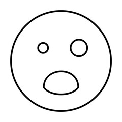 Surprised, opened eyes, emotions icon. Simple line, outline expression of mood icons for ui and ux, website or mobile application on white background
