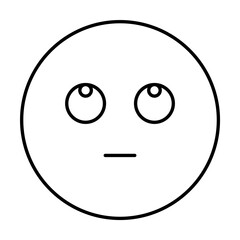 Rolling eyes, emotions icon. Simple line, outline expression of mood icons for ui and ux, website or mobile application on white background