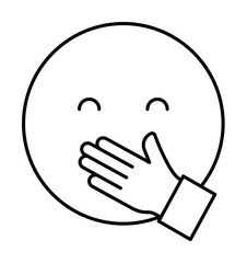 Laughing, emotions icon. Simple line, outline expression of mood icons for ui and ux, website or mobile application on white background