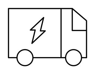 Trash, energy icon. Simple line, outline electro power icons for ui and ux, website or mobile application on white background