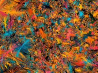 orange abstract fractal background 3d rendering illustration