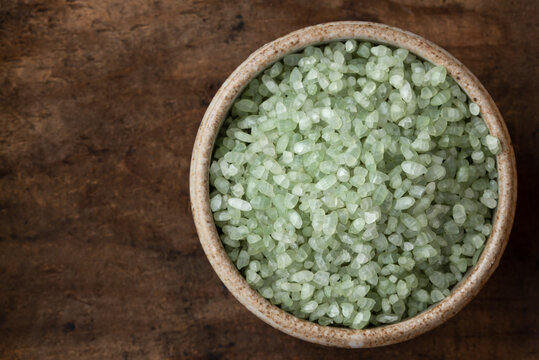 Uncooked Jade Rice in a Bowl