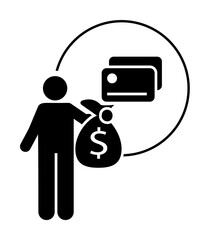 Card, investor, financial icon. Element of investor man icon. Premium quality graphic design icon. Signs and symbols collection icon for websites, web design, mobile app on white background