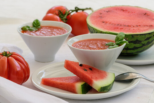 Gaspacho de tomate et past&egrave;que