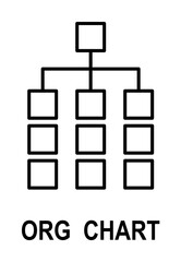 Organizational chart icon. Element of business structure icon for mobile concept and web apps. Thin line organizational chart icon can be used for web and mobile on white background