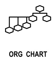 Organizational chart icon. Element of business structure icon for mobile concept and web apps. Thin line organizational chart icon can be used for web and mobile on white background