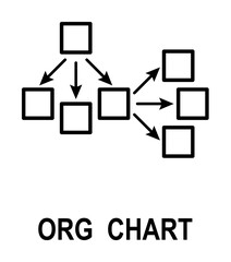 Organizational chart icon. Element of business structure icon for mobile concept and web apps. Thin line organizational chart icon can be used for web and mobile on white background