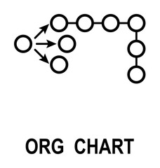 Organizational chart icon. Element of business structure icon for mobile concept and web apps. Thin line organizational chart icon can be used for web and mobile on white background