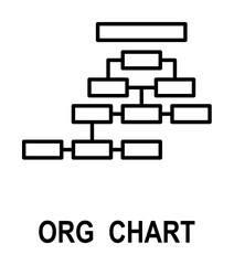 Organizational chart icon. Element of business structure icon for mobile concept and web apps. Thin line organizational chart icon can be used for web and mobile on white background
