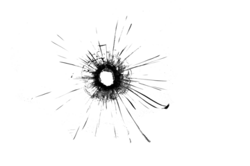 The texture of broken glass. Bullet hole