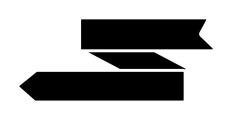 Ribbon icon. Simple decoration band icons for ui and ux, website or mobile application on white background