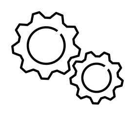 gears icon. Element of scientifics study icon for mobile concept and web apps. Thin line gears icon can be used for web and mobile on white background
